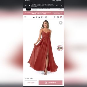 Azazie Terracotta Maxi Dress